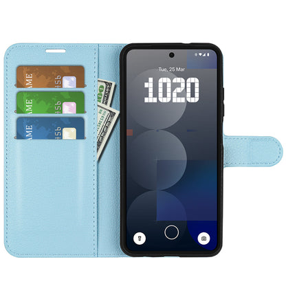Nothing Phone (3A) Pro Pu Wallet Case [ Light Blue ]