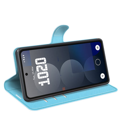 Nothing Phone (3A) Pro Pu Wallet Case [ Light Blue ]