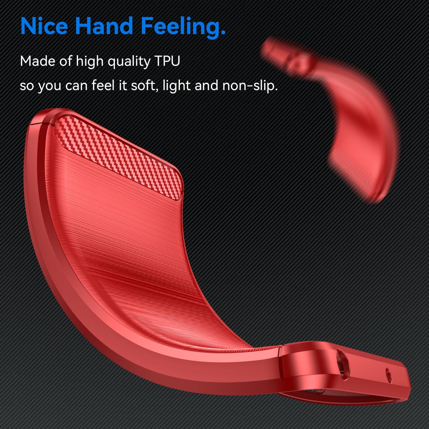 Oppo A80 5G Carbon Fibre Case [Red]