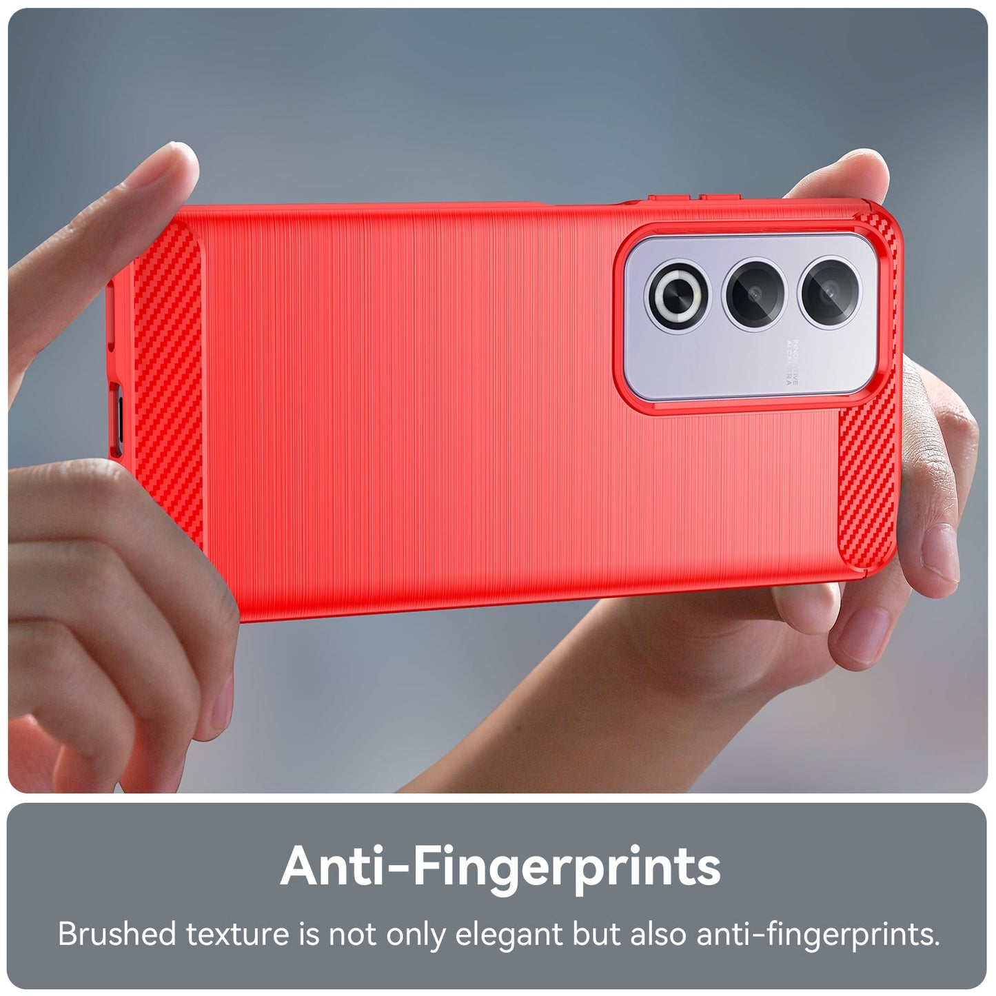 Oppo A80 5G Carbon Fibre Case [Red]