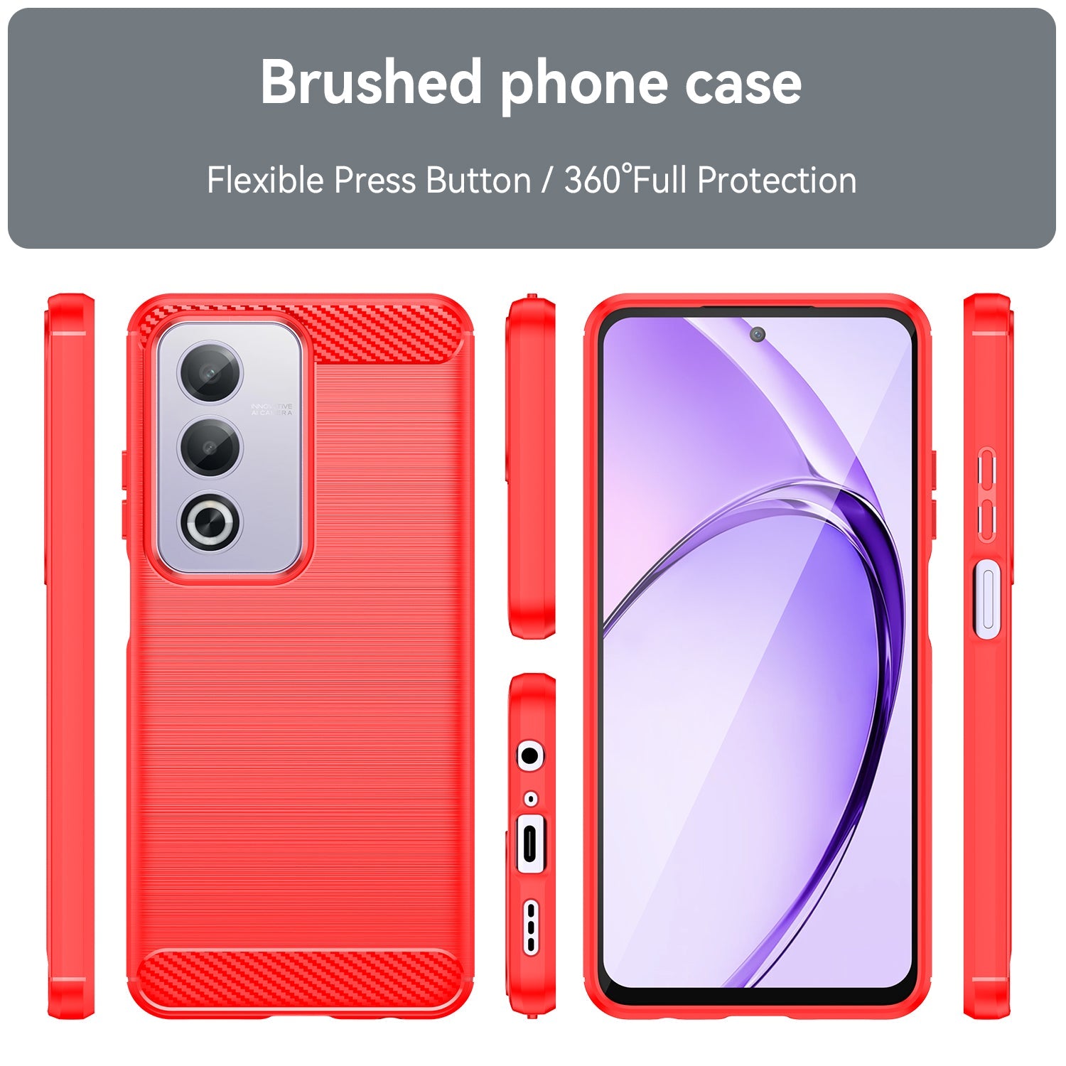 Oppo A80 5G Carbon Fibre Case [Red]