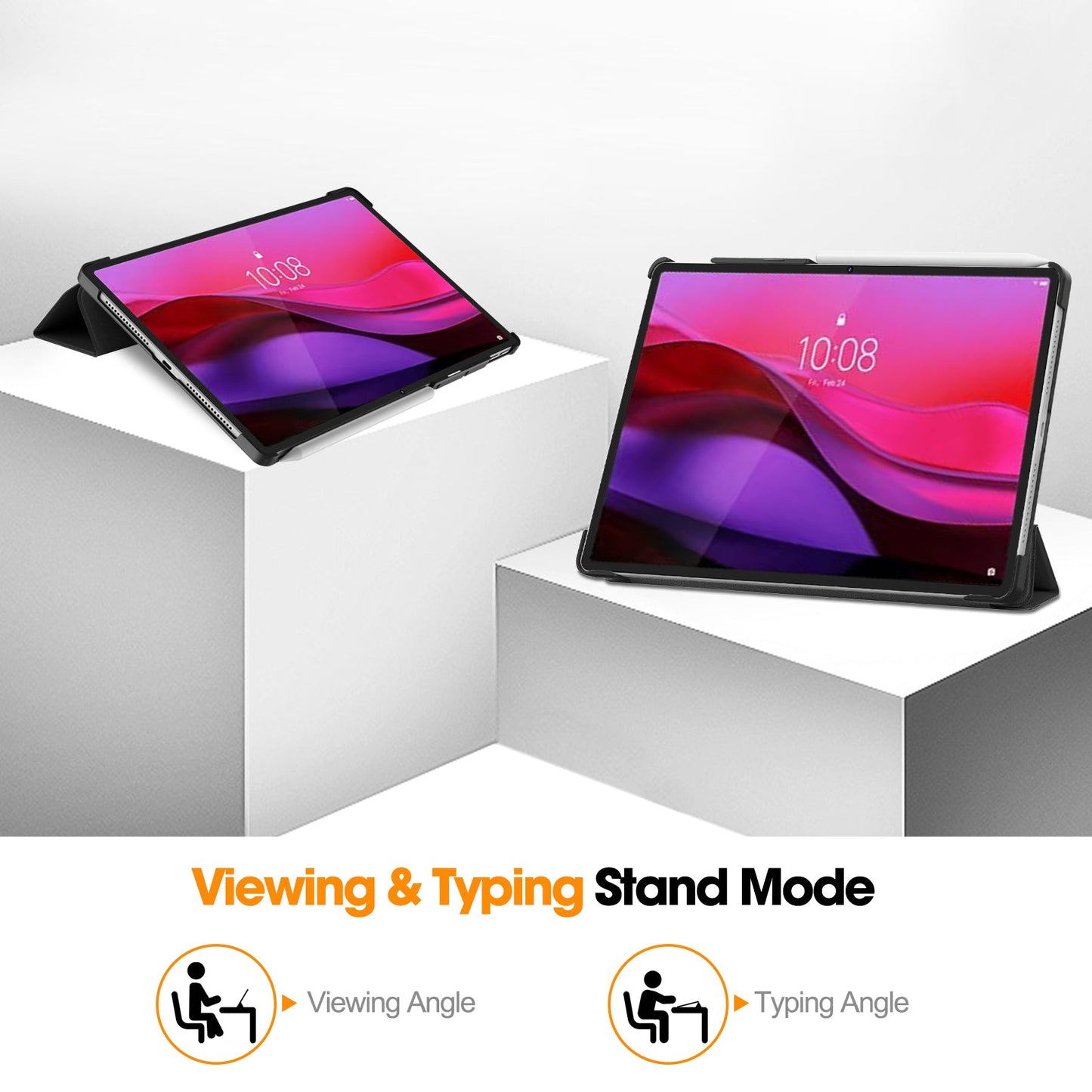 Yoga Tab Plus 12.7 Tri-fold Pu Case [Black]