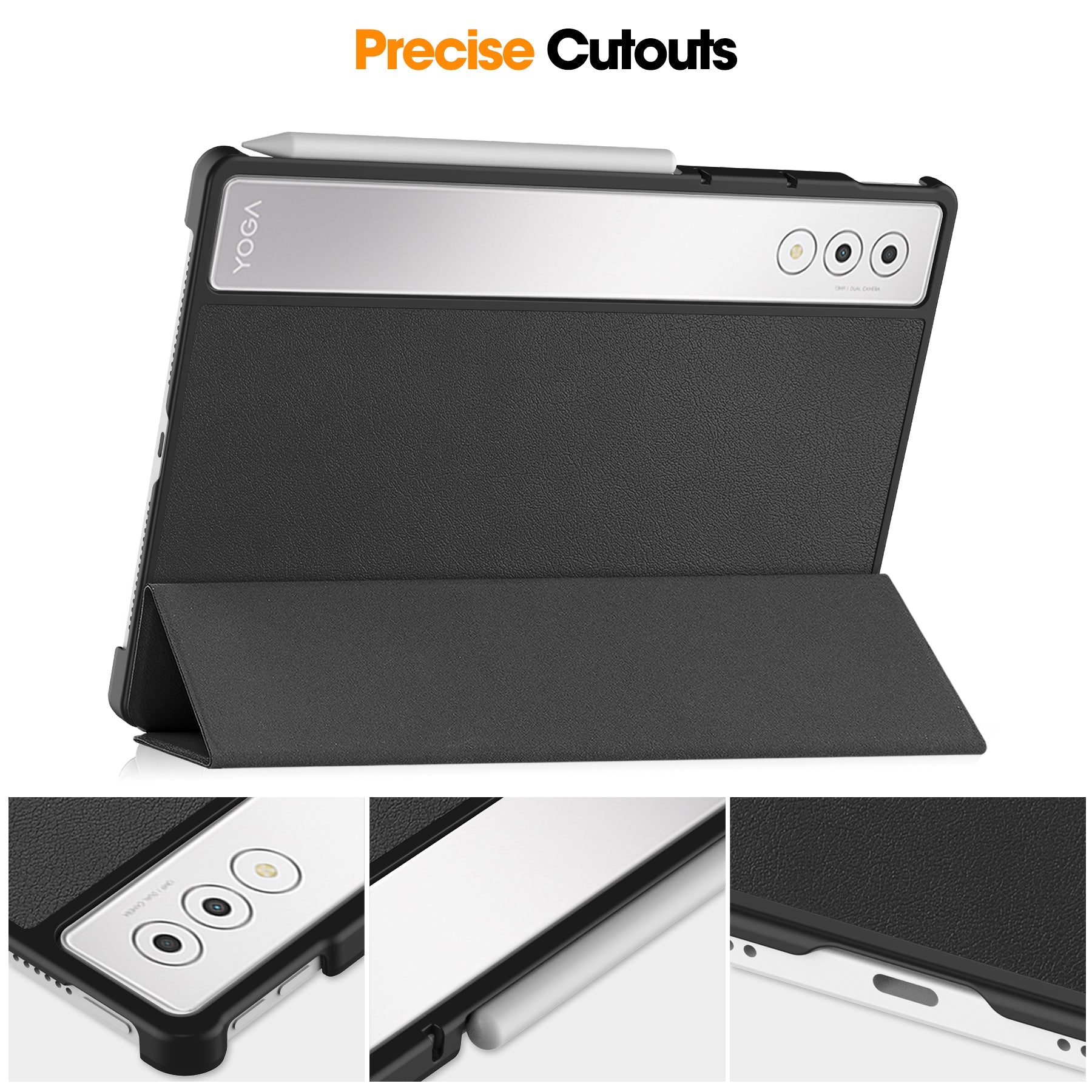 Yoga Tab Plus 12.7 Tri-fold Pu Case [Black]