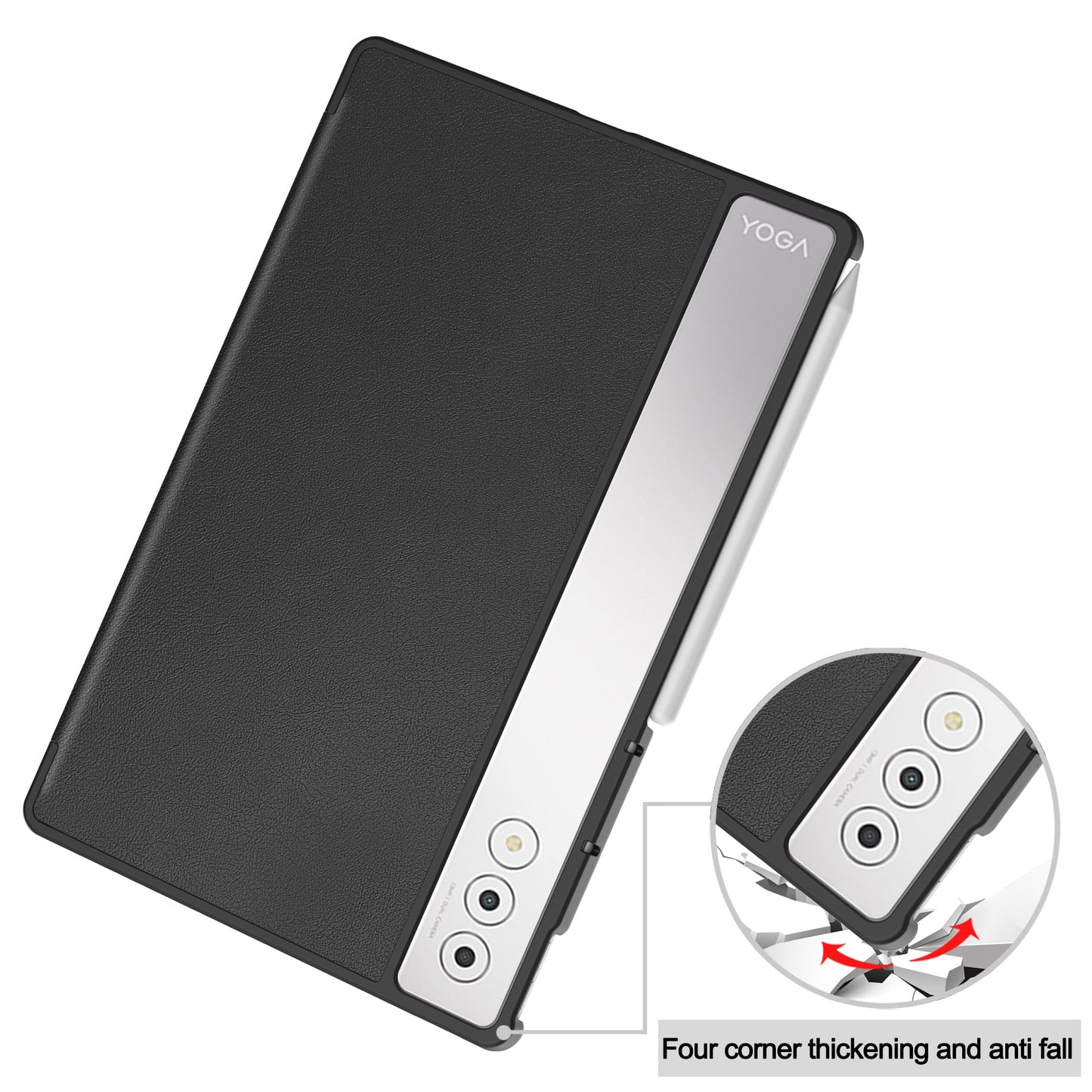 Yoga Tab Plus 12.7 Tri-fold Pu Case [Black]