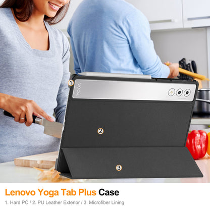 Yoga Tab Plus 12.7 Tri-fold Pu Case [Black]