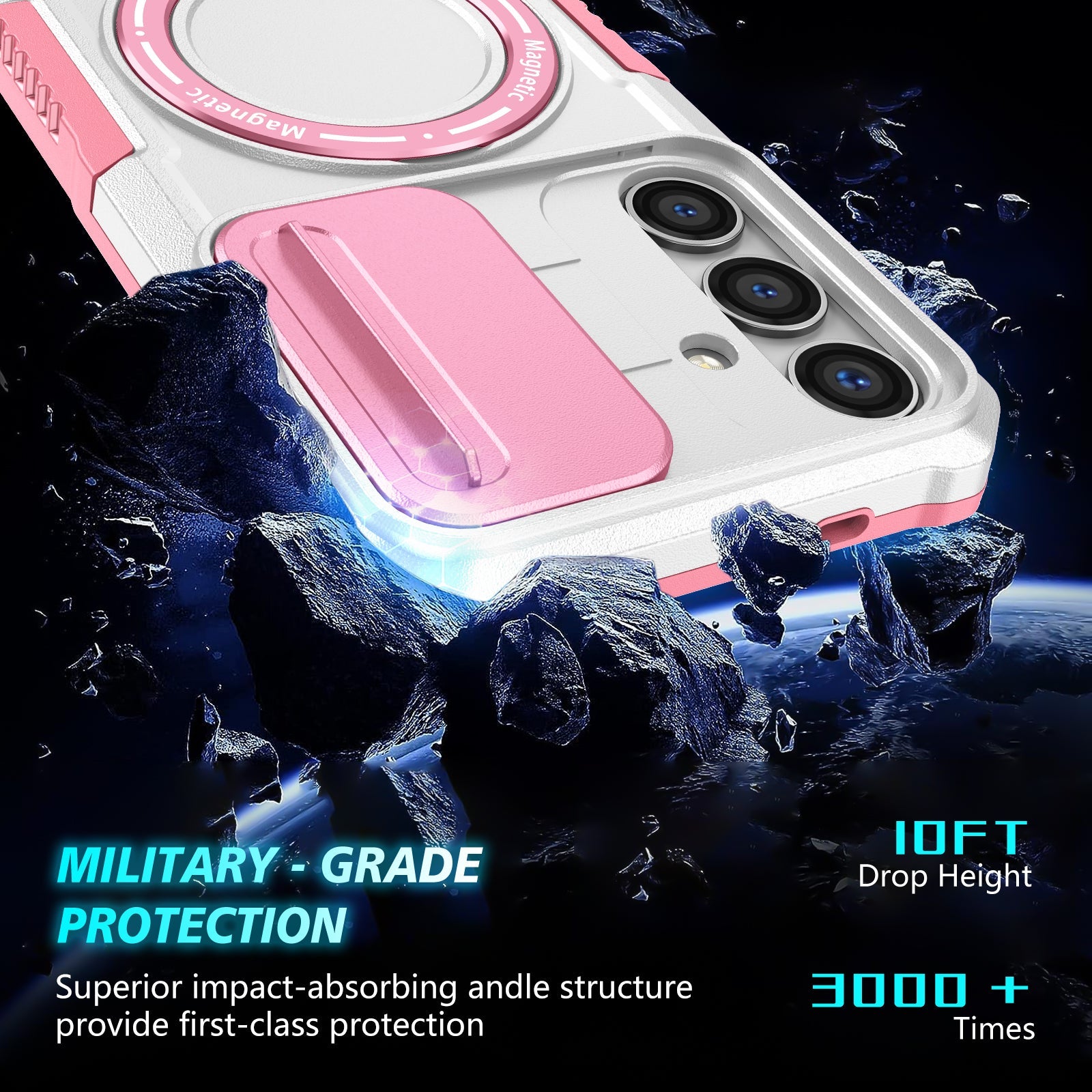 Galaxy S25 Plus Magsafe Sliding Cover Case [Pinkwhite]