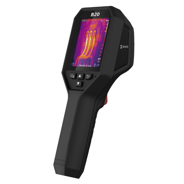 HIKMICRO B20 Handheld Wi-Fi Thermal Imaging Camera. 3.2" LCD Screen. Thermal - Visual - Fusion & PIP Image Modes. Thermal Resolution: 49 -152 Pixels. NETD: Less than 40 mK.