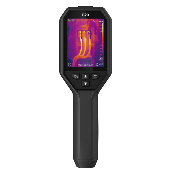 HIKMICRO B20 Handheld Wi-Fi Thermal Imaging Camera. 3.2" LCD Screen. Thermal - Visual - Fusion & PIP Image Modes. Thermal Resolution: 49 -152 Pixels. NETD: Less than 40 mK.