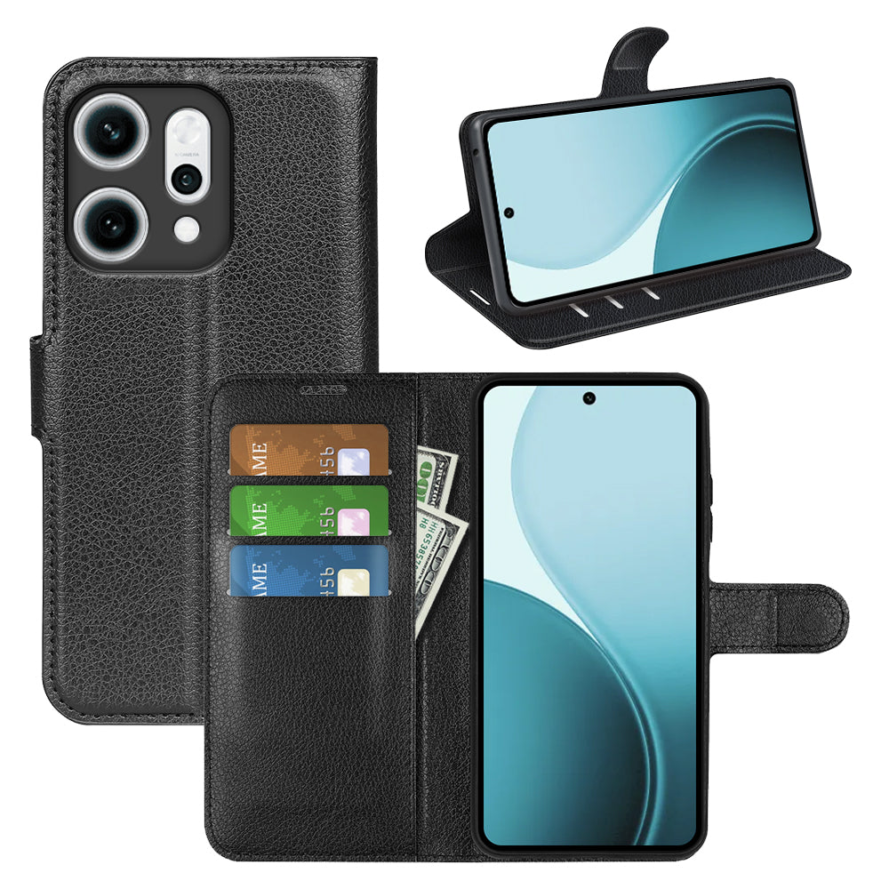 Oppo Reno 14 5g Pu Wallet Case [Black]