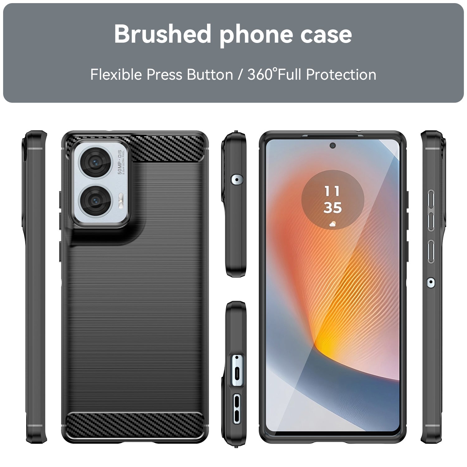 Moto Edge 50 Fusion Carbon Fibre Case [Black]