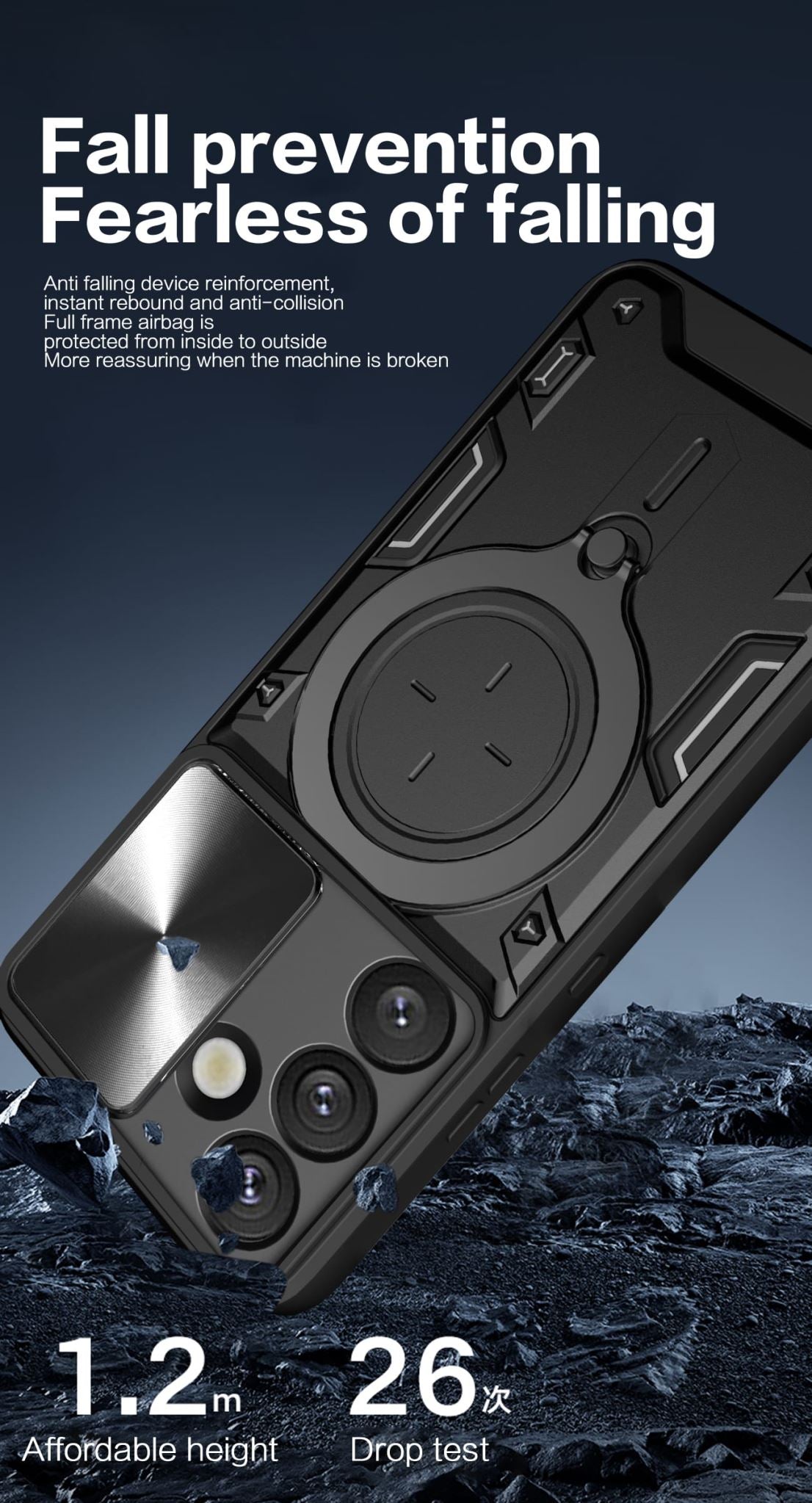 Galaxy S25fe Ring Kickstand Case [Navy]