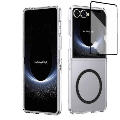 Galaxy Z Flip 7 Clear Magsafe Case [Black]