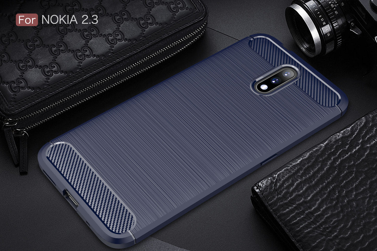 Nokia 2.3 Carbon Fibre Case Navy