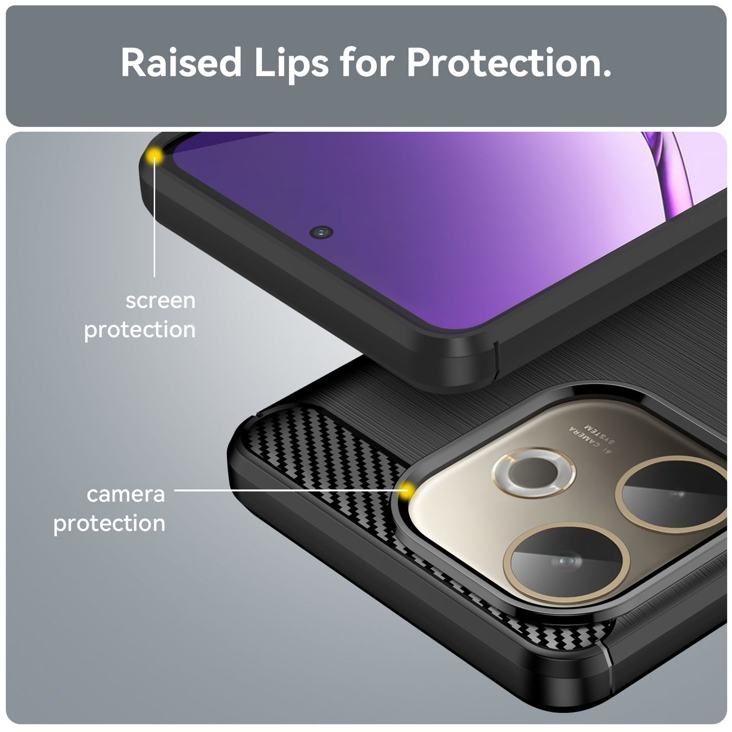 Oppo A5 Pro 5G Carbon Fibre Case [Black]