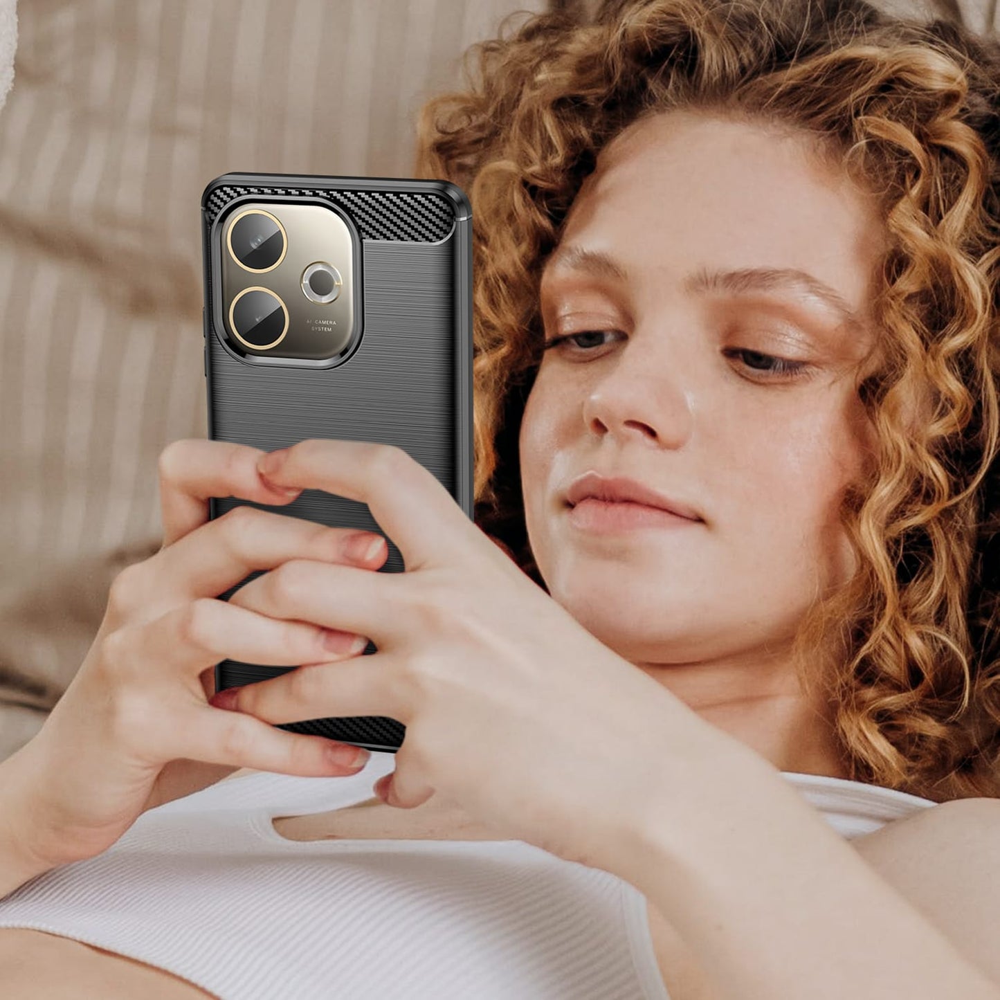 Oppo A5 Pro 5G Carbon Fibre Case [Black]