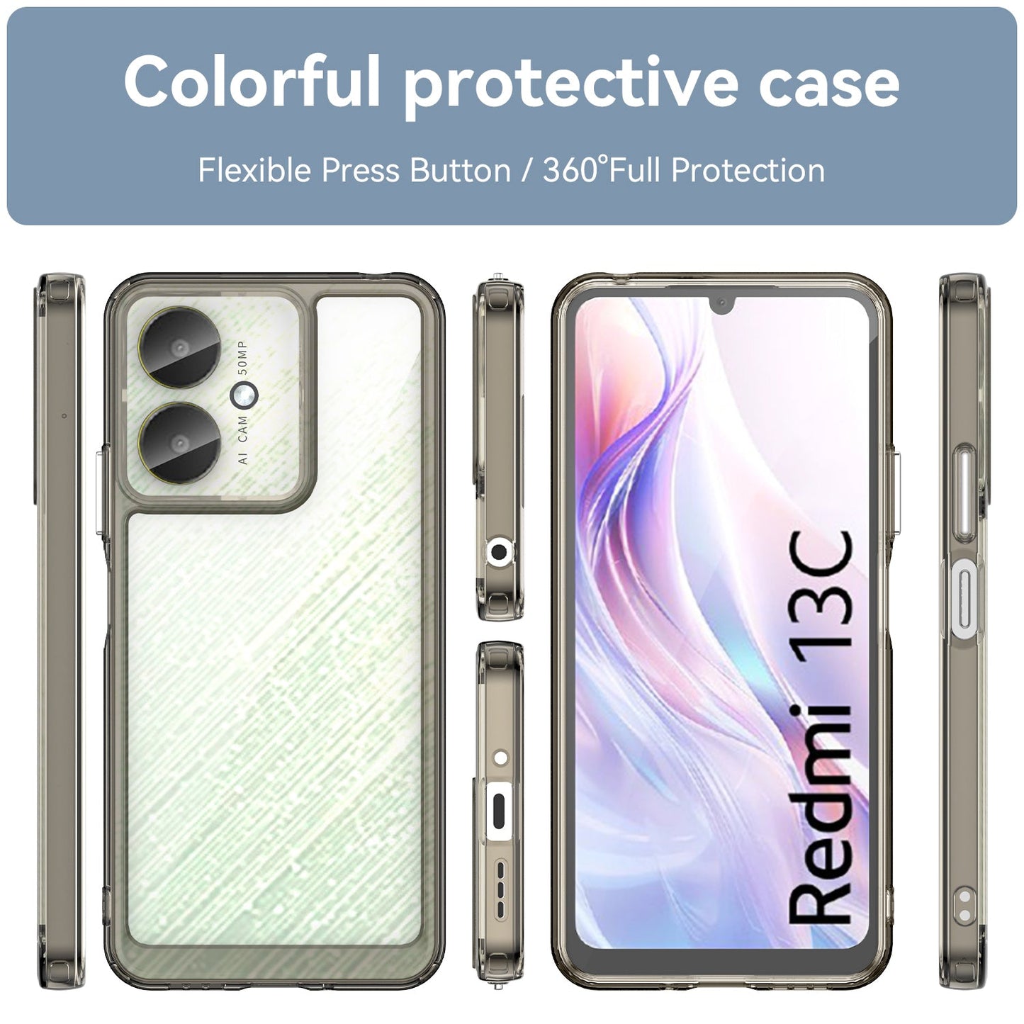 Xiaomi Poco C65 Soft Gel Case [Clear Grey]