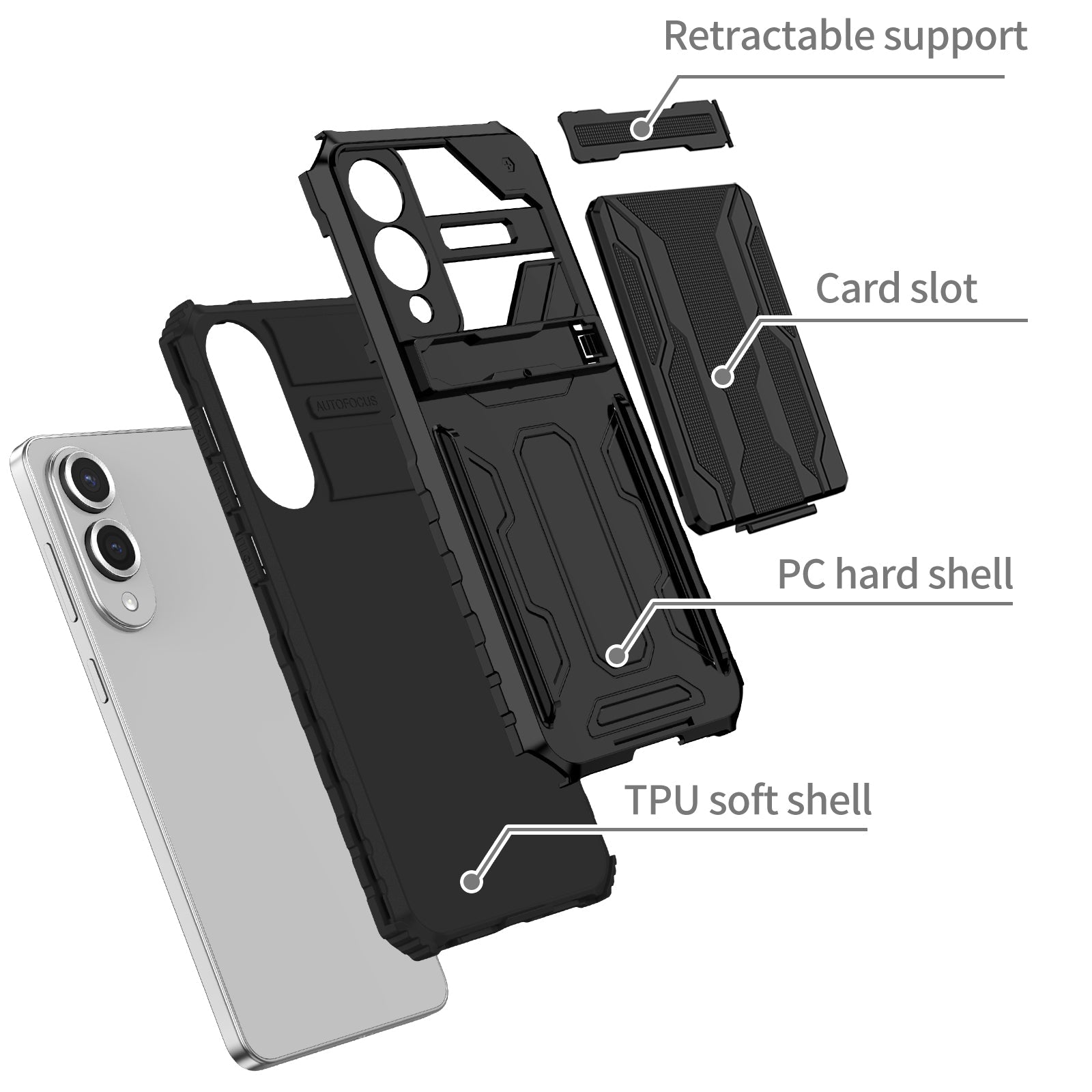 Samsung Galaxy S25 Edge Heavy Duty Case [Black]