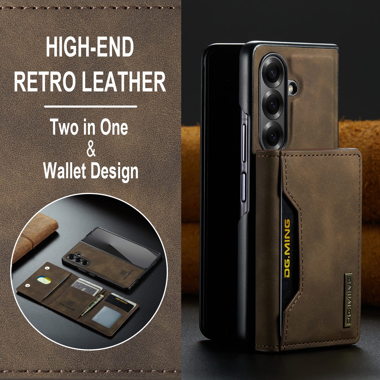 Galaxy Z Fold 7 Magnetic Wallet [Coffee]
