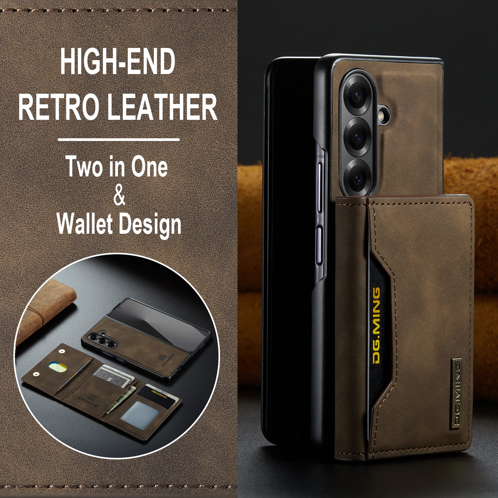 Galaxy Z Fold 7 Magnetic Wallet [Coffee]