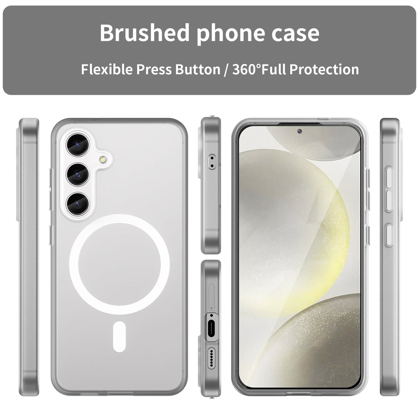 Galaxy S24 / S25 Magsafe Soft Matte Case [White]