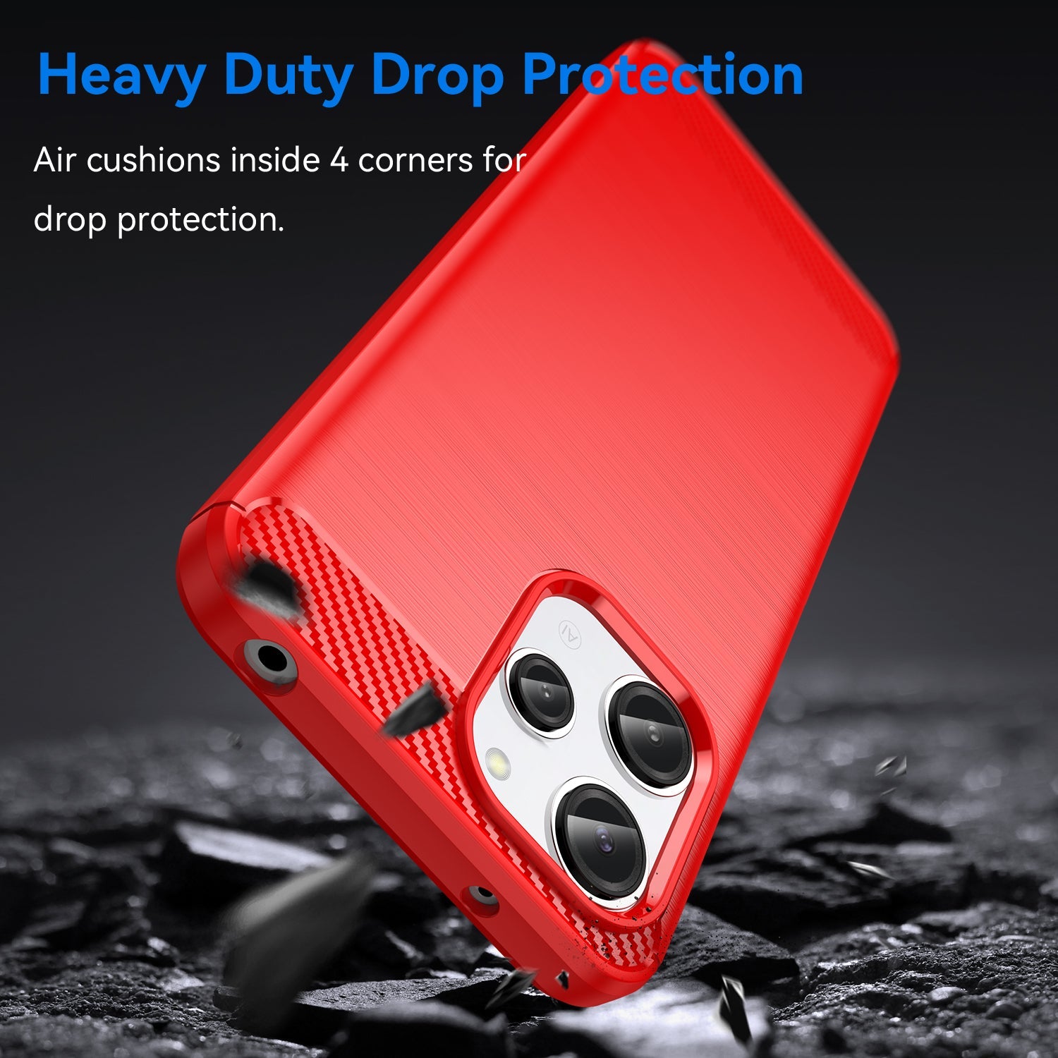 Xiaomi Redmi 12 5G Carbon Fibre Case [Red]