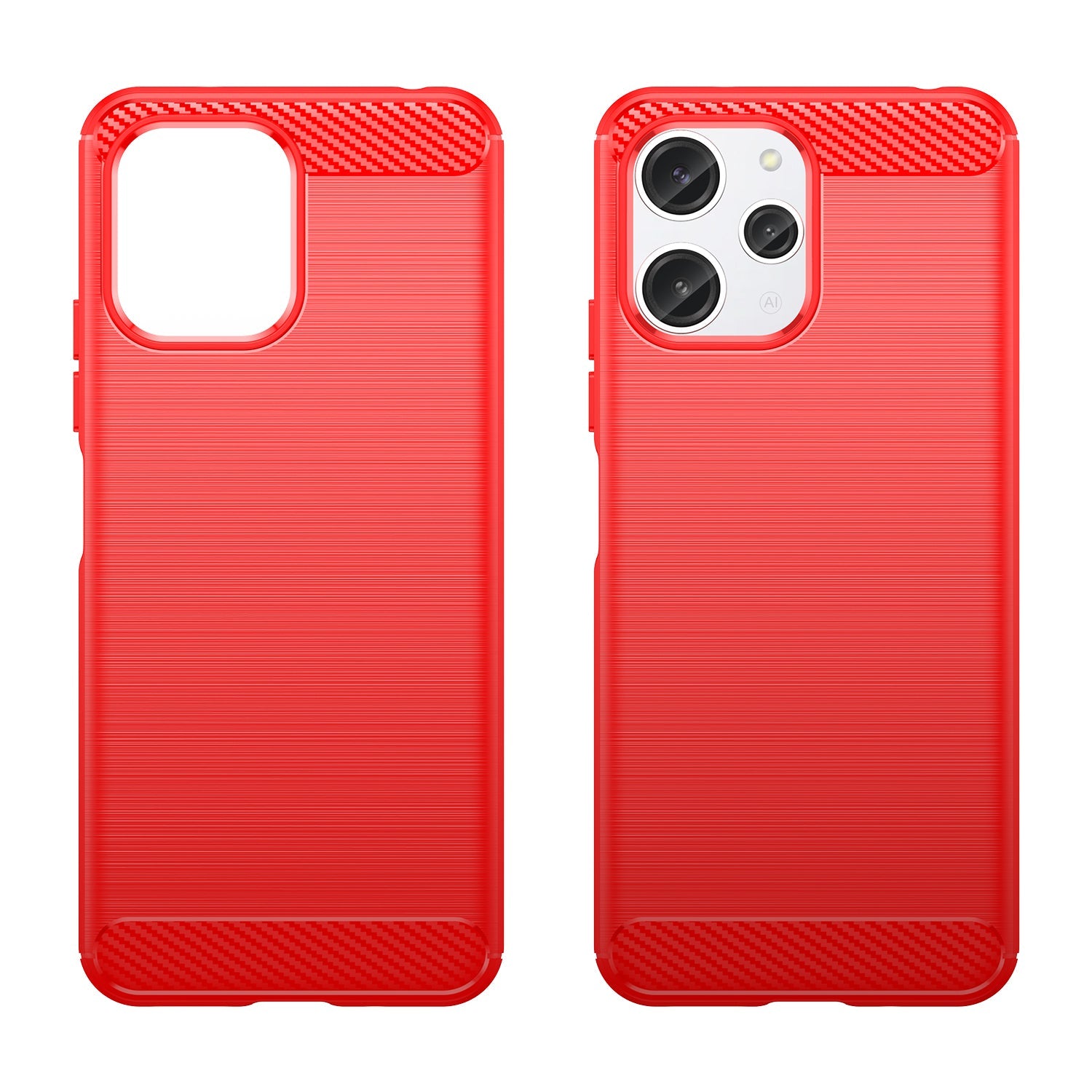 Xiaomi Redmi 12 5G Carbon Fibre Case [Red]