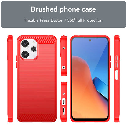 Xiaomi Redmi 12 5G Carbon Fibre Case [Red]