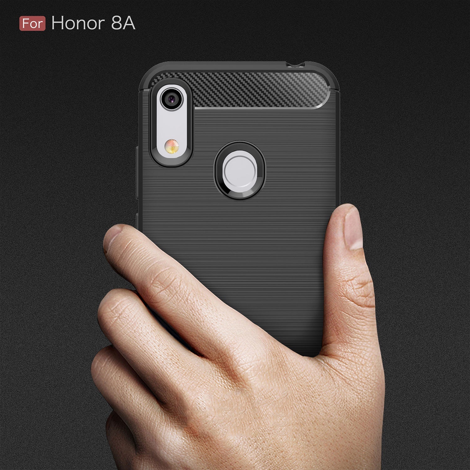 Huawei Y6s Carbon Fibre Case Red