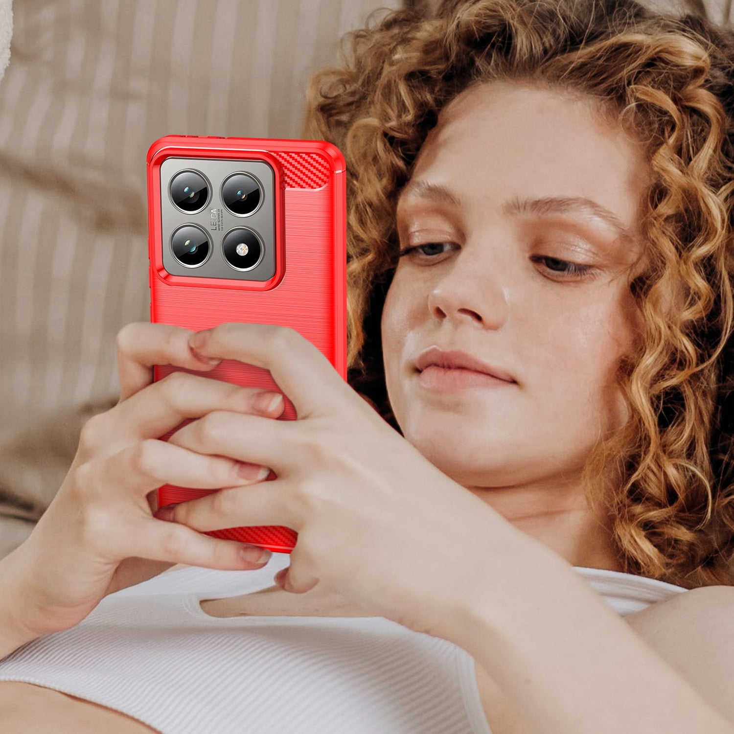 Xiaomi 14T Pro Carbon Fibre Case [Red]