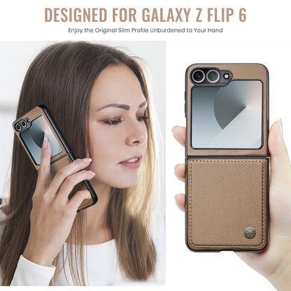 Galaxy Z Flip 6 Pu Wallet Case [Brown]