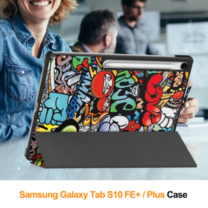 Galaxy Tab S10fe Plus X620 Designer Tri-fold Case [Graffiti]