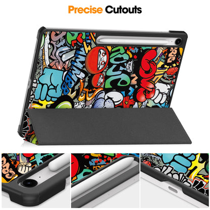 Galaxy Tab S10fe Plus X620 Designer Tri-fold Case [Graffiti]