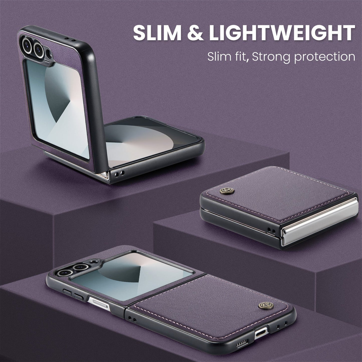 Galaxy Z Flip 6 Pu Wallet Case [Purple]