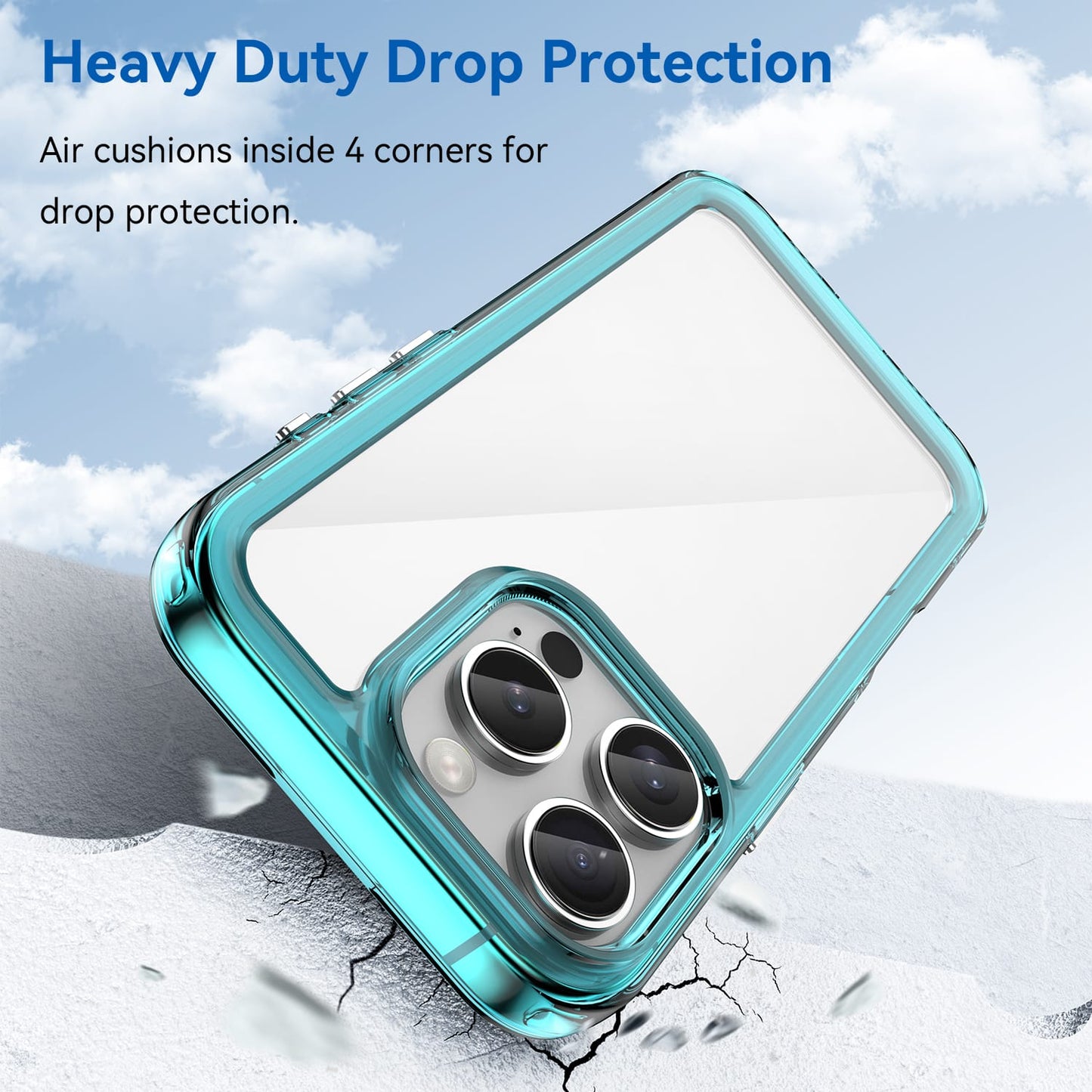 Iphone 16 Pro Soft Gel Case [Clear Blue]