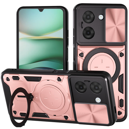 Xiaomi Redmi A5 Ring Kickstand Case [Rose Gold]