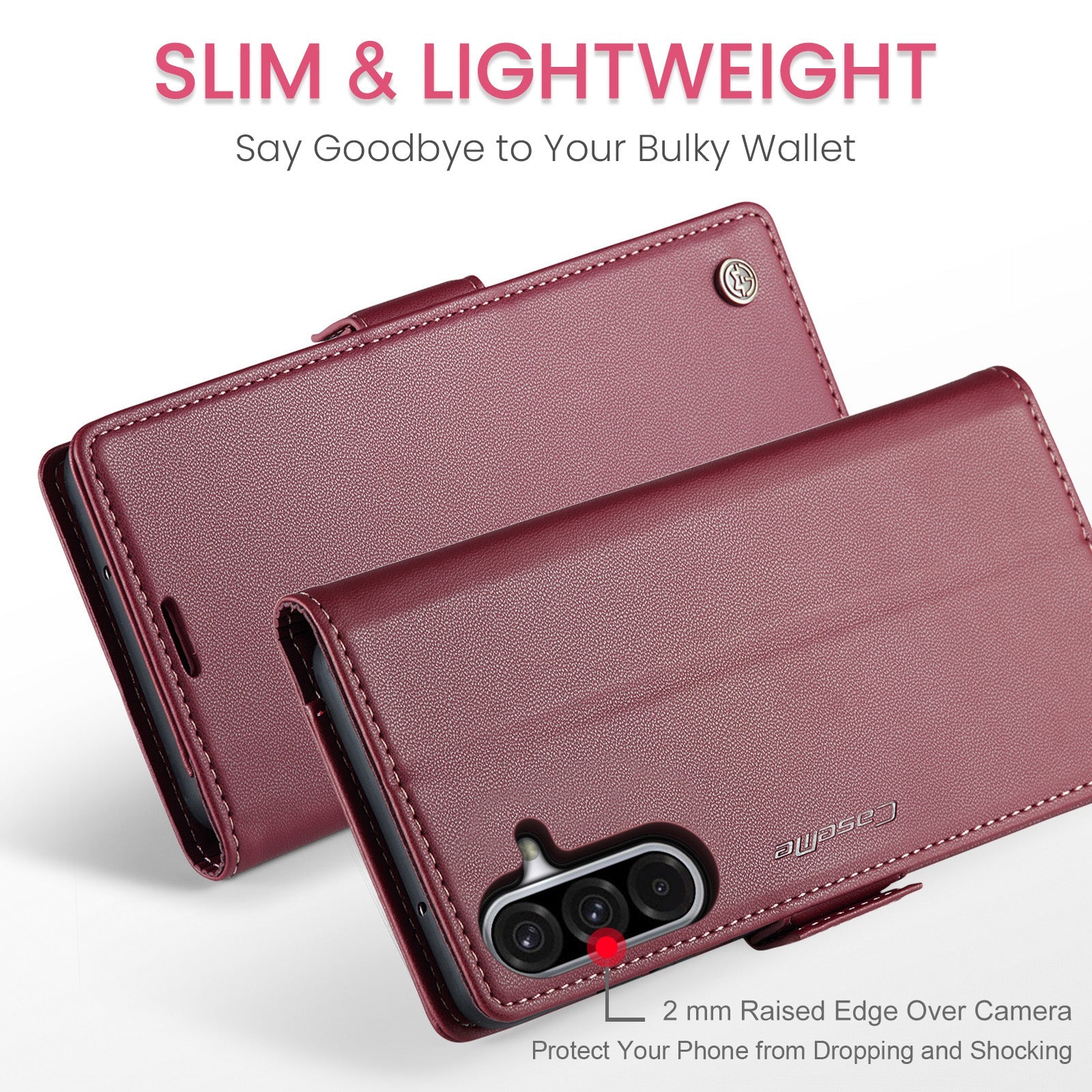 Galaxy A26 5G Pu Wallet Case [Maroon]
