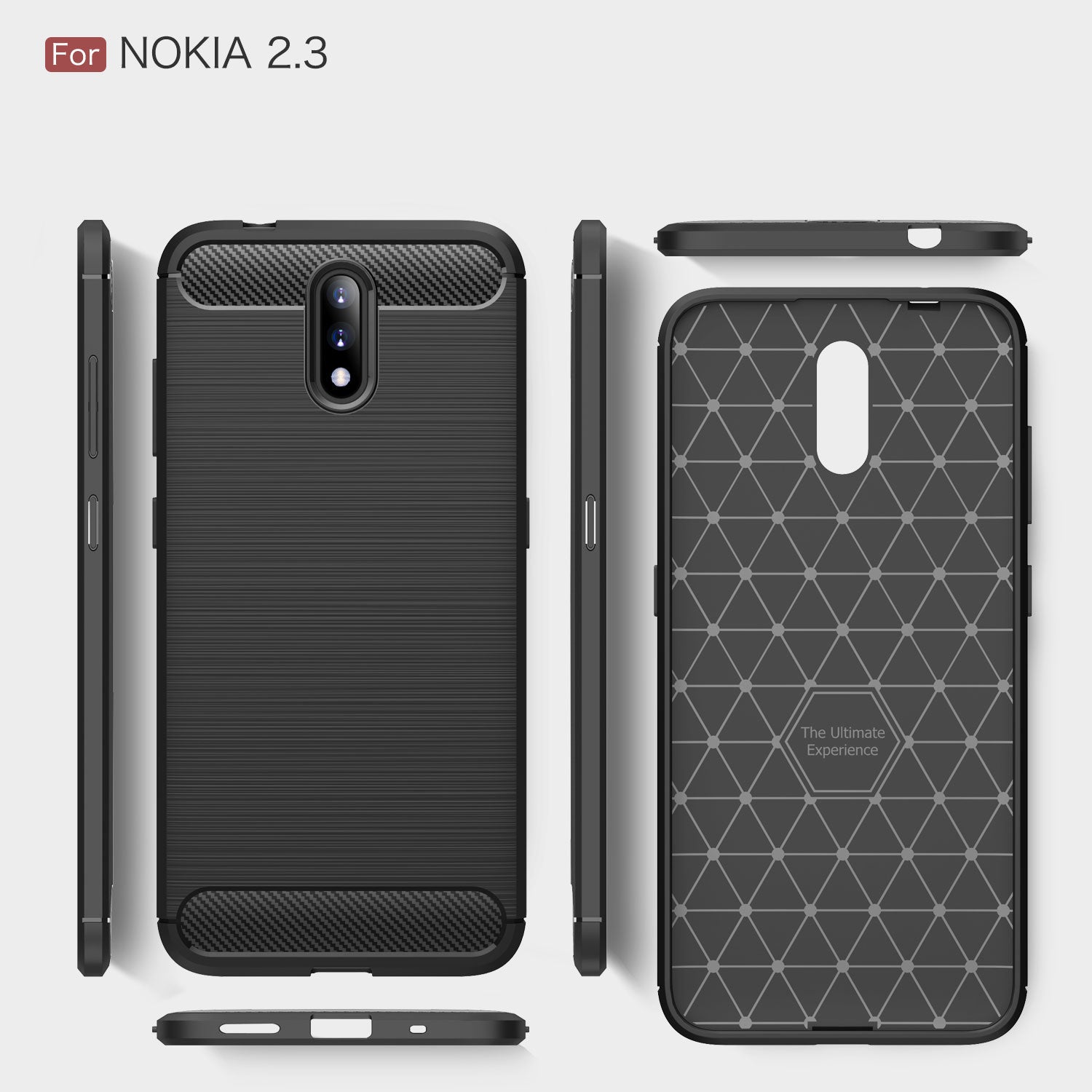 Nokia 2.3 Carbon Fibre Case Black