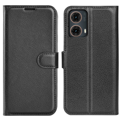 Moto G85 Pu Wallet Case [Black]