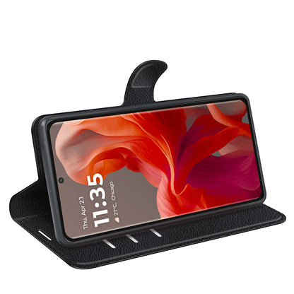 Moto G85 Pu Wallet Case [Black]