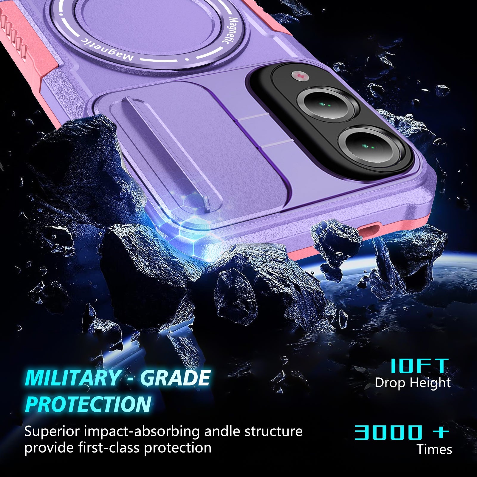 Samsung Galaxy S25 Edge Magsafe Sliding Cover Case [Purple]