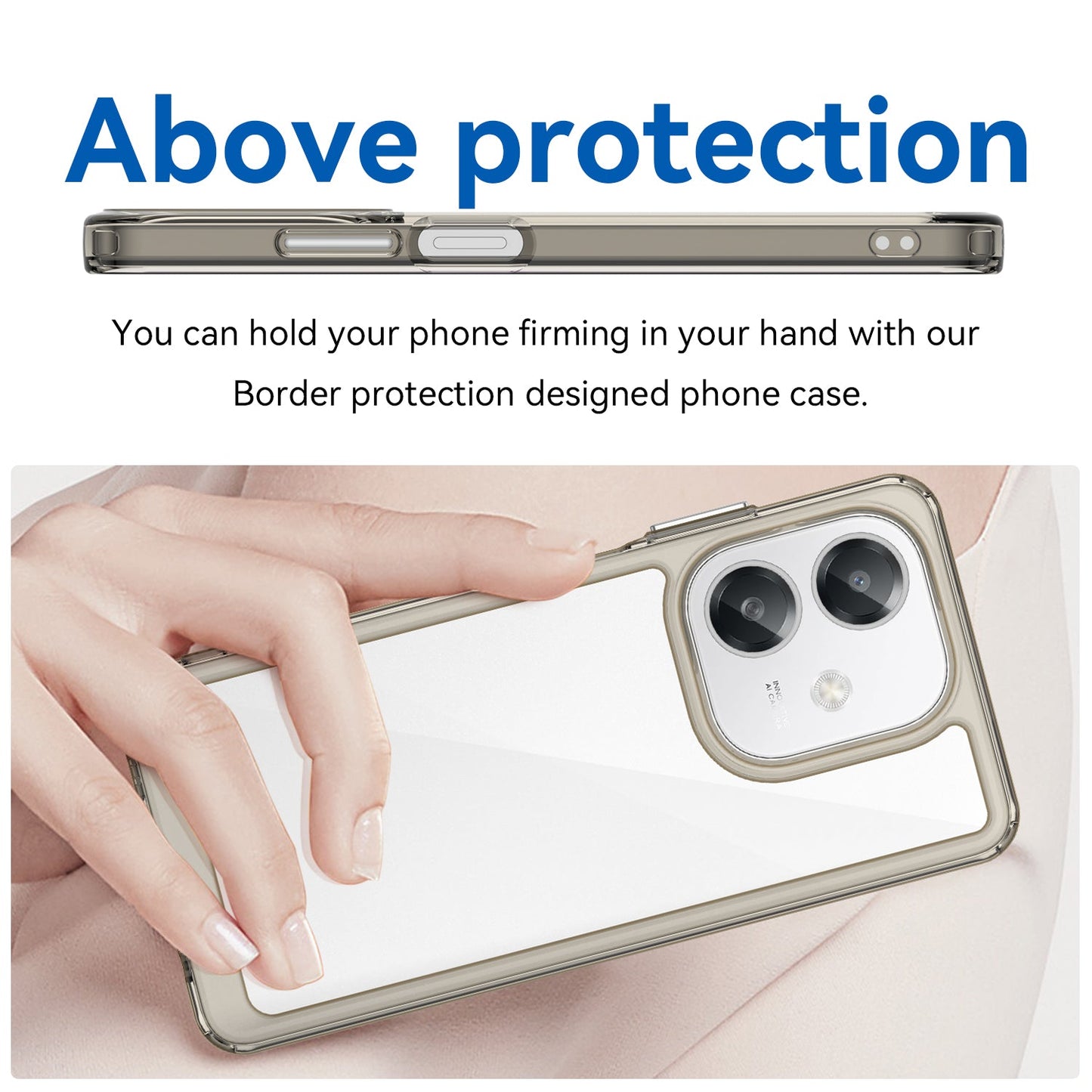 Oppo A60 5G Soft Gel Bumper Case [Clear Grey]