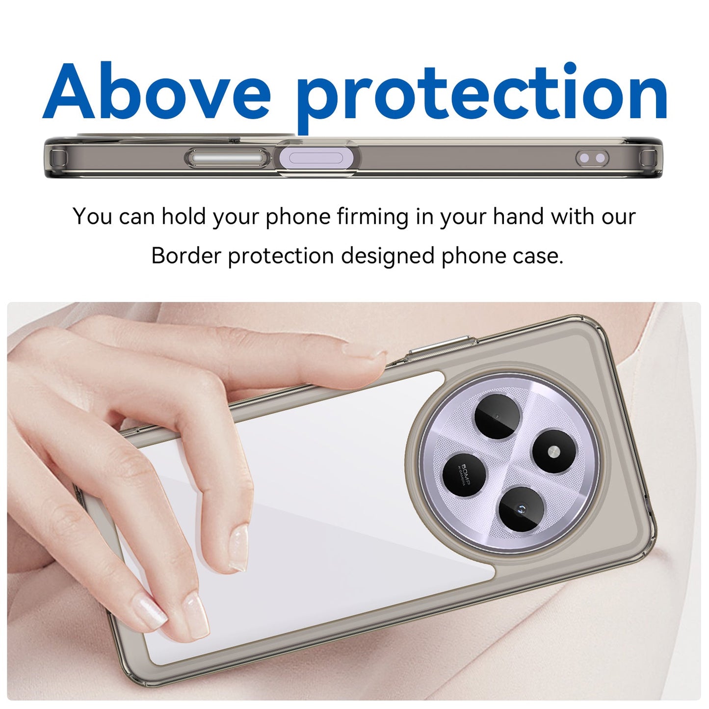 Xiaomi Redmi 14C Soft Gel Case [Clear Grey]