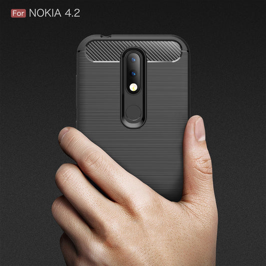 Nokia 4.2 Carbon Fibre Case [Red]