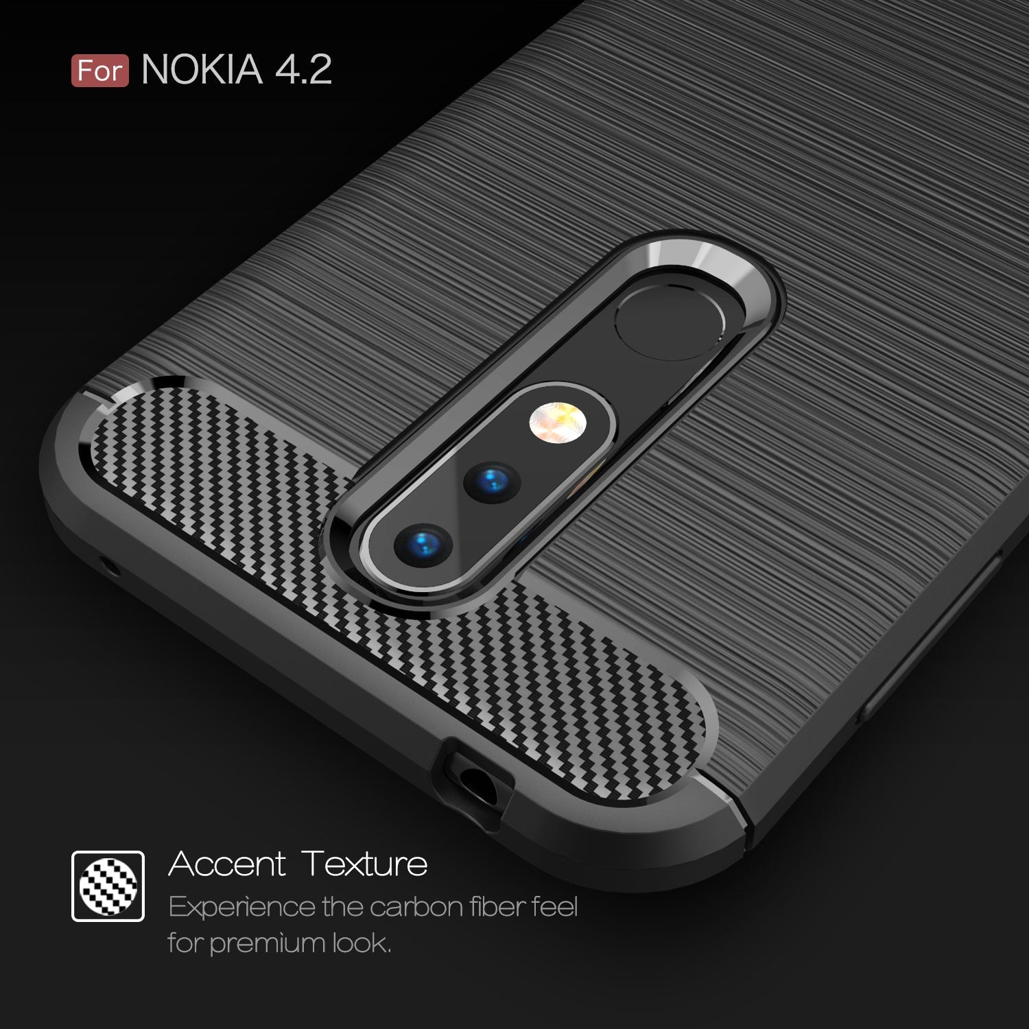 Nokia 4.2 Carbon Fibre Case [Red]