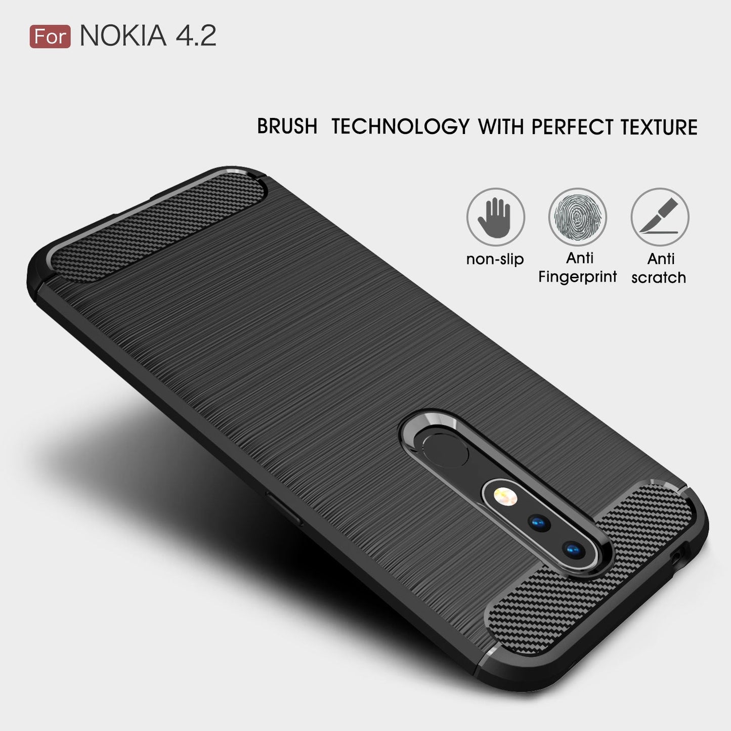 Nokia 4.2 Carbon Fibre Case [Red]