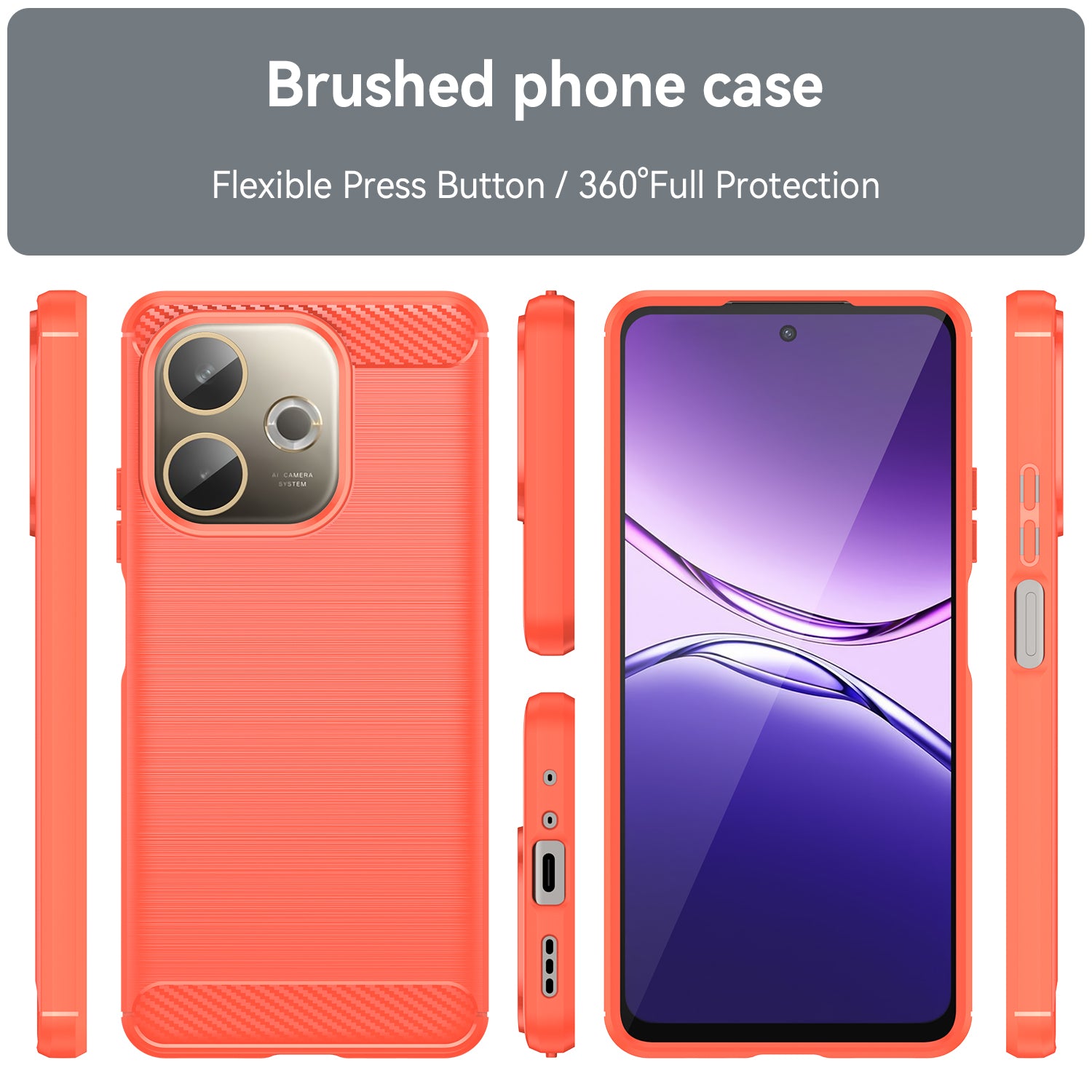 Oppo A5 Pro 5G Carbon Fibre Case [Red]