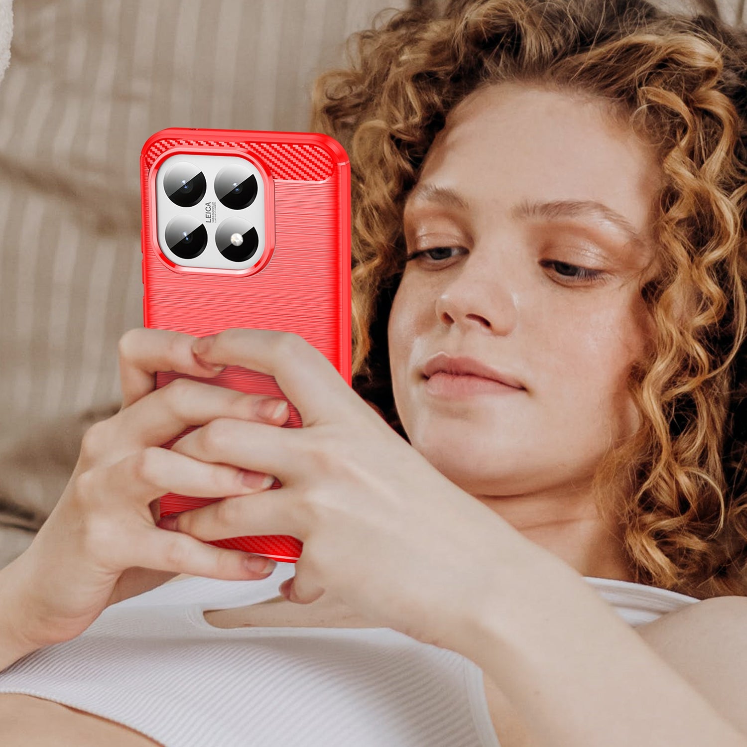 Xiaomi 15t Carbon Fibre Case [Red]