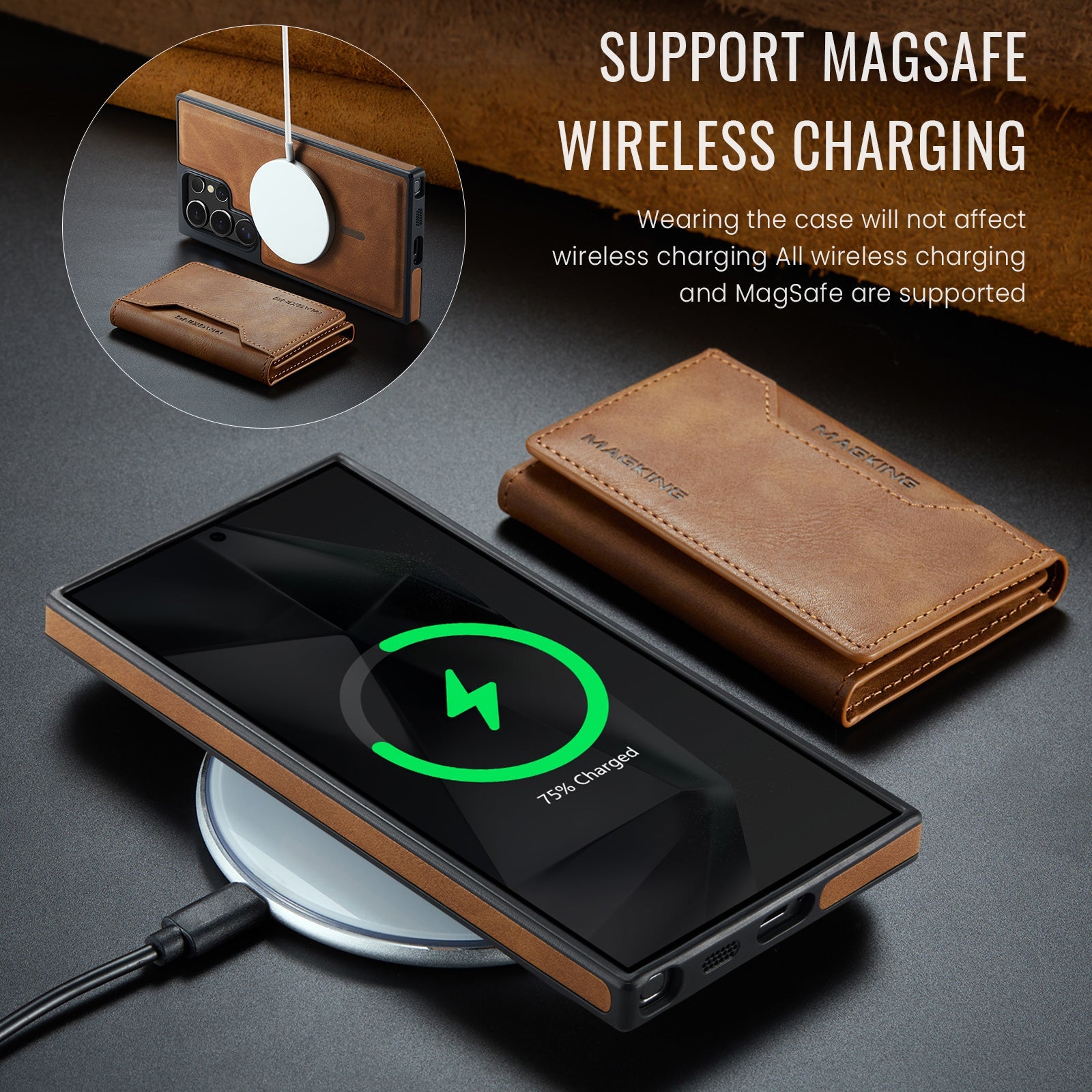 Galaxy S25 Ultra Magsafe Wallet [Brown]