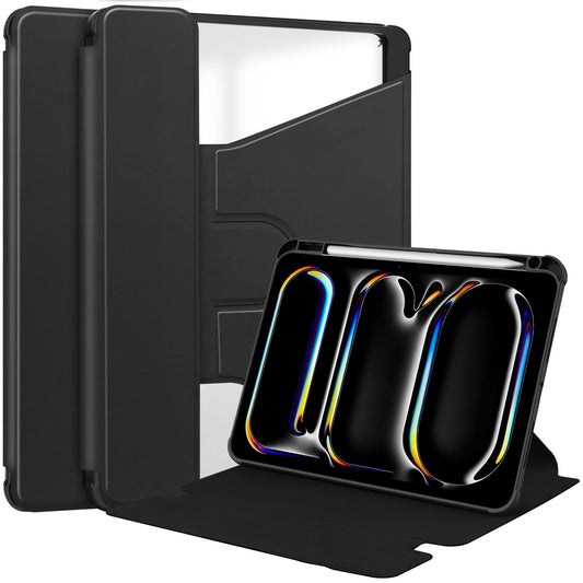Ipad Pro 11" (M4/m5, 2024-2025) Rotating Acrylic Case [Black]