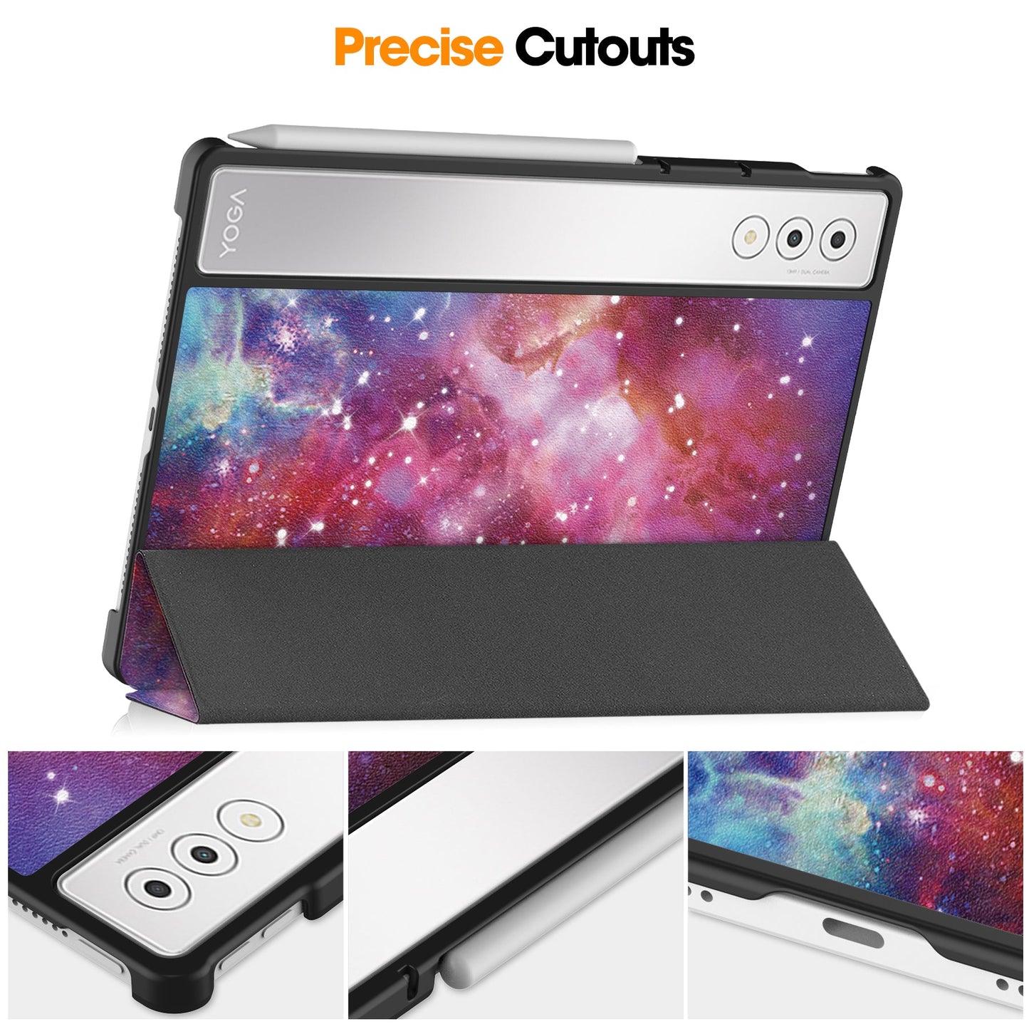 Lenovo Yoga Tab Plus 12.7 Tb520 Designer Tri-fold Case [Galaxy]